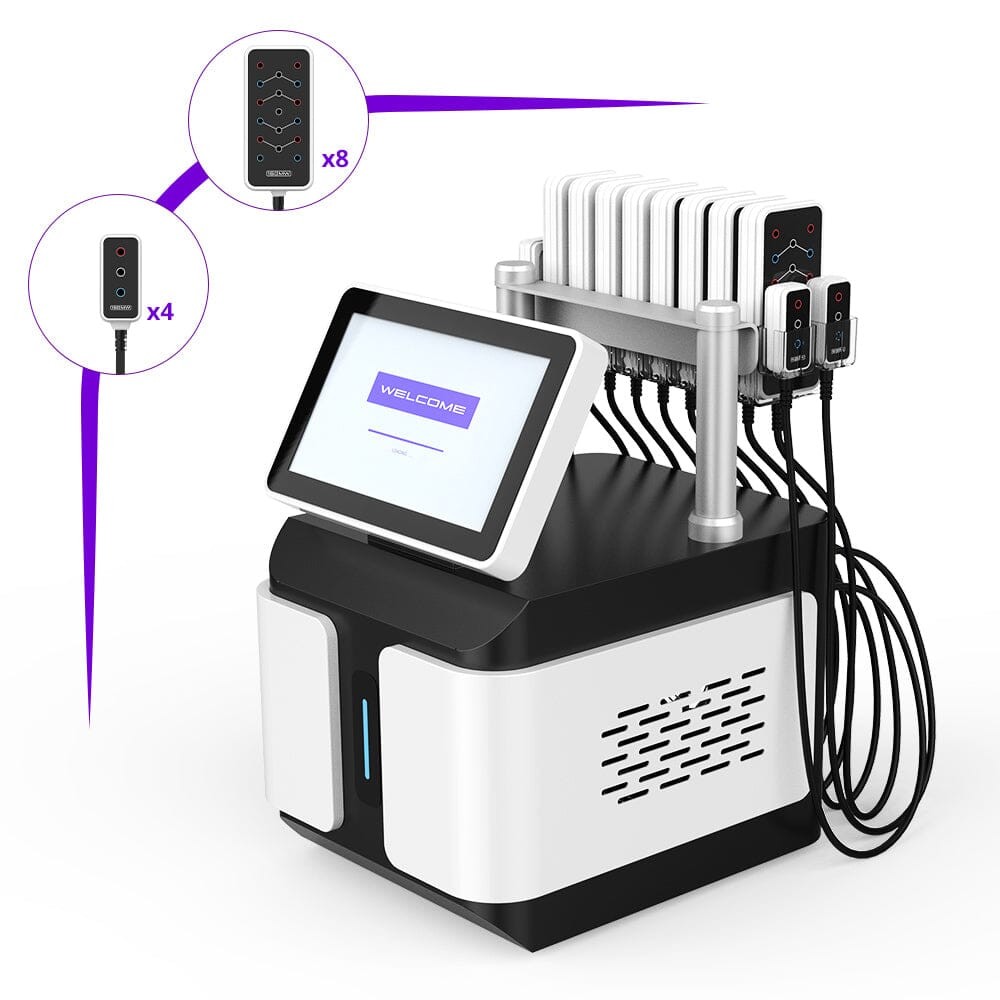 BRÜUN 6D Lipo Laser Pads Machine With 6 Wavelengths 12 160mW Pads For Body Sculpting