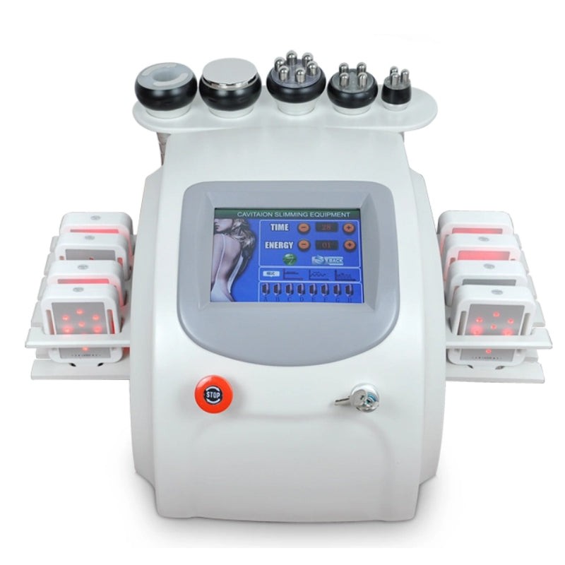 Multifunctional 40K Fat Blasting Head Fat Reduction and Fat Dissolving Vacuum Cavitation + Radio Frequency Beauty Slimming Machine