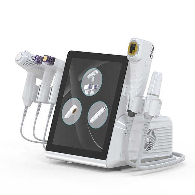 4-in-1 Cryo HIFU Machine | Multi-Line HIFU12 + Vmax Single-Point + Microcrystal Depth 8 + Ice Hammer