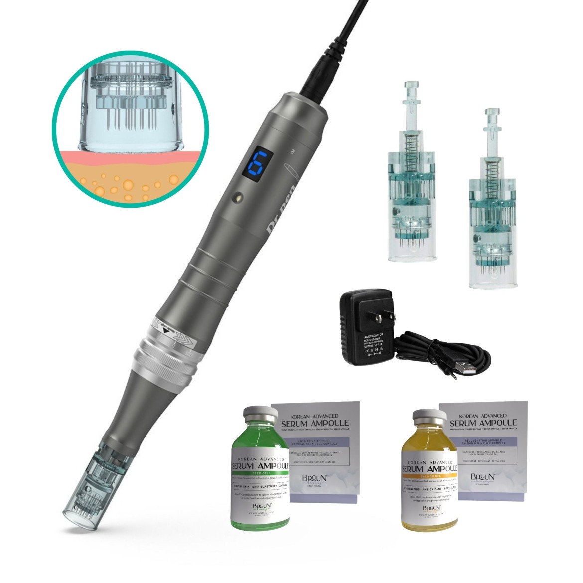 Dr. Pen Ultima M8 Microneedling Kit + Advanced Stem Cell & Salmon DNA